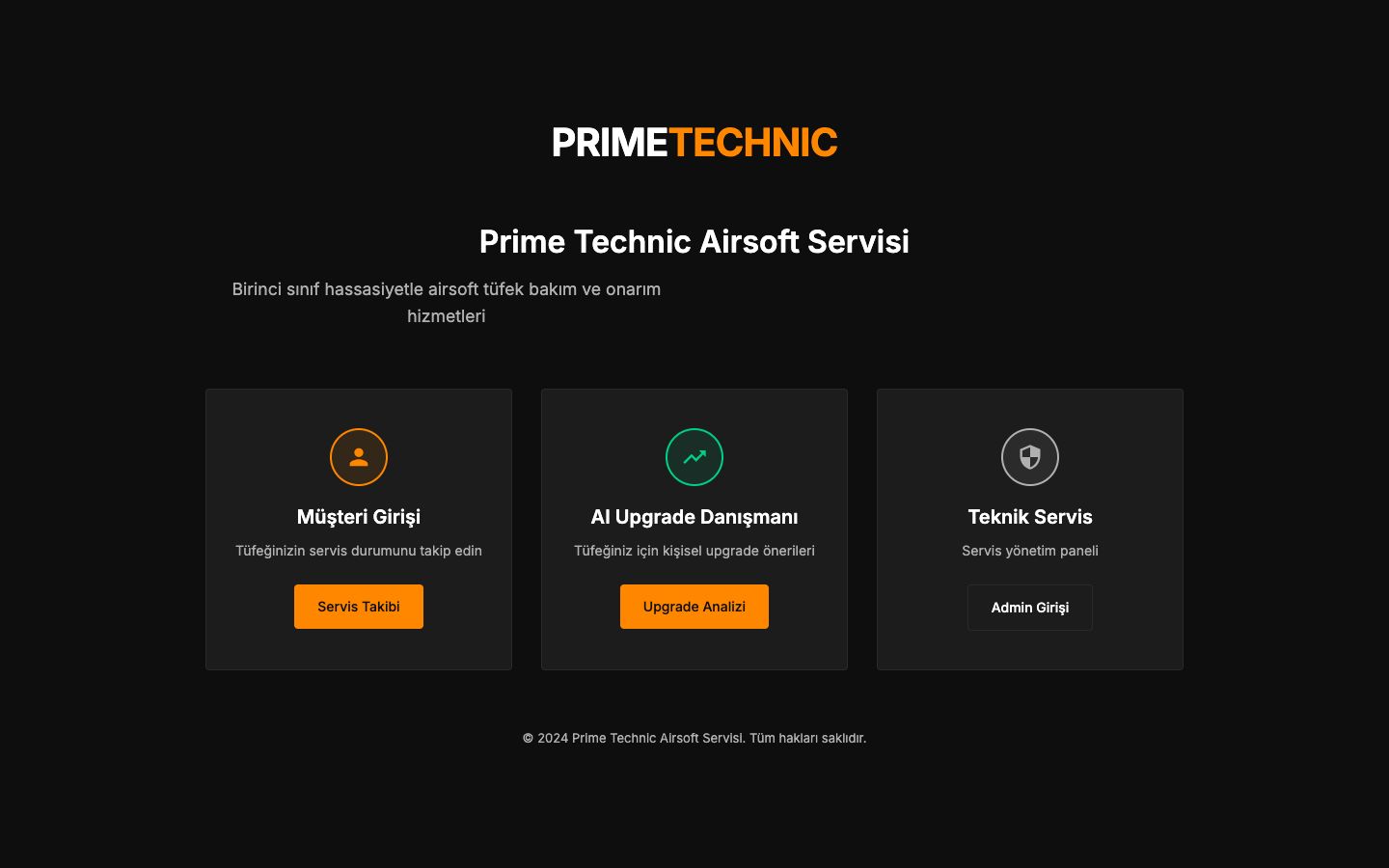 Prime Technic uygulama görünümü